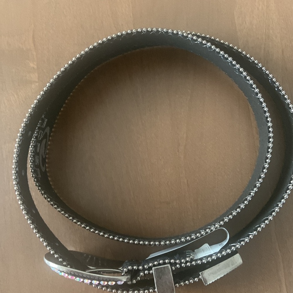 NWT Roper Leather Belt Sz L 34-36 with Bling! Price now FIRM - Picture 4 of 17